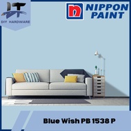 1L / 5L Nippon Paint Blue Wish PB 1538 P For Interior Wall Paint（Satin Glo / Easywash / Super Matex）