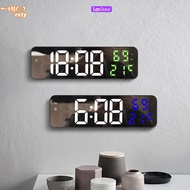 Led Digital Wall Clock Large Screen Wall-mounted Time Temperature Humidity Display Electronic Alarm Clock