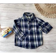 Carter's checkered longsleeves kids polo for 9 months baby boy thrifted from ukay bale
