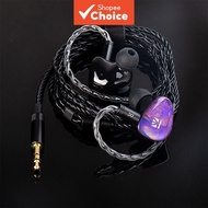 KBEAR KB02 Earphones Wired In-Ear Headphones IEMs 10mm Headsets Beryllium Diaphragm Detachable OFC C