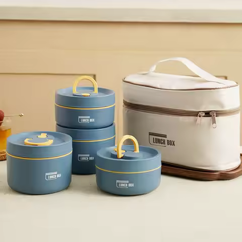 304 Lunch Box Stainless Steel Insulated Lunch Box Safe Scald Proof Portable Insulated Lunch Box Stac