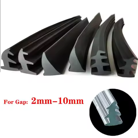 1/3/5M Door And Window Sealing Strip Aluminum Alloy Fixed Glass Gap Three T Type Fill The Card Slot 