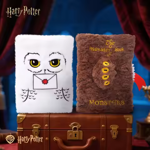 Genuine Harry Potter The Monster Book of Monsters Plush Book Jacket Book Cover Ledger Notepad Diary 