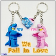 Cute Shark  keychain couple backpack pendant compatible with LEGO keychain