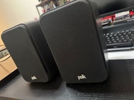 Polk Audio 書架喇叭一對 + Polk Audio 中置聲道喇叭，黑色