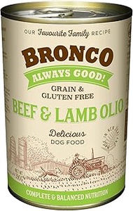 Bronco Beef & Lamb Olio Dog Wet Food 390g (Carton of 12)