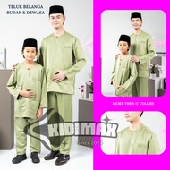 Link-1 Teluk Belanga Budak & Dewasa (Premium Quality) Pearl skin fabric Size: 2-2XL Kidimax  Baju