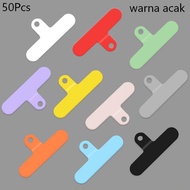 50Pcs Mika Warna Mix Grosir Gantungan Hp Lentur Grosir / Mika Soft Gantungan Case Hp