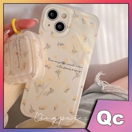 Hot sales「Qc」yellow flower iPhone case&amp;AirPods case full edge phone case iphone 14 case iphone 13 case iphone 12 case iphone 11 case AirPod case AirPod 2 case AirPod pro case