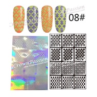 A08 Nail Vinlys Stickers Stencils