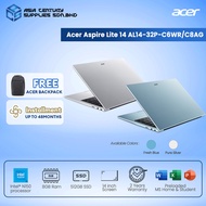 Acer Aspire Lite 14, AL14-32P-C8AG / C6WR (Pure Silver / Fresh Blue) Intel N150 / 8GB / 512GB SSD / 