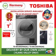 (FREE DELIVERY + INSTALL KL) TOSHIBA 9kg Heat Pump Dryer TD-BK100GHM(SK) Smart Control Mesin Pengeri