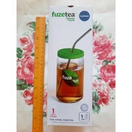 Limted edition Luminarc Drinking Cup with metal reusable straw 475 ml collaborate fuzetea