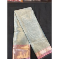 Tissue Silk Vessel Blue Saree
