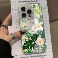 HIJAU Green Flower Casing hp For OPPO A5 PRO A3X A3 PRO A3S A12E A5 A38 A18 A31 A8 A17 A17K A16 A16S