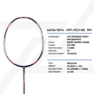 PROTECH RAC WOVEN APACHE M1/M3/M5/M7 Badminton Racket (4U) (MAX 32LBS)(FREE String + Grip)