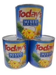 TODAYS Mixed Fruit Cocktail - SMALL SIZE (pack of 3 cans x Net Weight 432 grams)