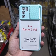 Casing Oppo Reno 6 5G Slide Case Clear With Camera Protaction