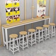 Long Strip Combination Milk Tea Shop Bar Breakfast Table Bar Table and Chairs Modern Simple Exquisit