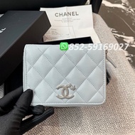 全新閒置✨全港最平 ‼正品任驗 ‼ 🌈CHANEL 25B Comet Small Flap Wallet AP4813B21489U2367 Baby Blue 藍色👏現貨 支持陪驗 #女裝銀包 #