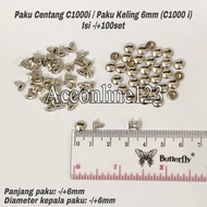 C1000 i Check Nails 6mm Rivet Nails (C1000 i) Silver Contents -/ + 100 sets