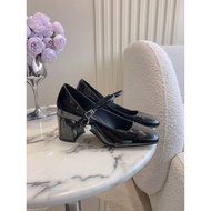 7cm High Heels Thick High Heels Shoes Single jc Mary Heels