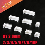 20PCS HY 2.0mm Connector HY2.0 Buckle Straight Pin Socket 2P 3P 4P 5P 6P 7P 8Pin Male Pin Header For