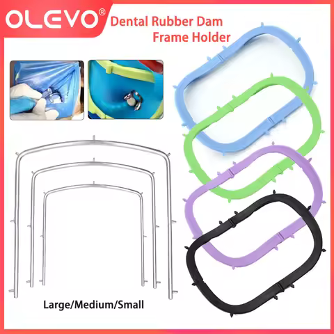 OLEVO Dental Rubber Dam Frame Holder Foldable Stainless Steel Surgical Clamps Oral Barrier Tools Den