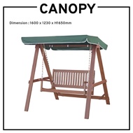 2-Seater Swing Canopy Swing Chair Solid Wood Outdoor Swing Chair
