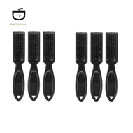 6Pcs Fade Brush Comb Pocket Comb Texture Comb Comb Scissors Cleaning Brush Barber Shop Skin Fade Vin