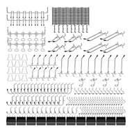 (XHJO) 278PCS Peg Board Accessories Peg Board Hooks Set for Organizing Various Tools 1/8 and 1/4 Inc