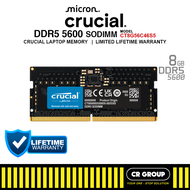 Crucial Classic DDR5-5600 SODIMM Laptop RAM CL46 - 8GB/16GB/32GB/48GB/64GB (Limited Lifetime Warrant