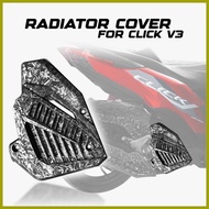 ┬ ✽ ✜ HONDA RADIATOR COVER CLICK 125i 150i V2 V3 RADIATOR COVER CARBON FOR MOTORCYCLE