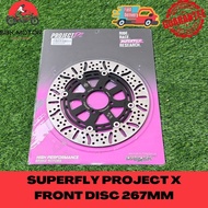 Cakera Brek Hadapan 267mm For Y125ZR LC135 5S | Superfly Project X Disc Rotor