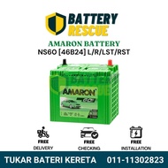 [Installation Available] NS60 | NS60S | NS60L | NS60LS | Amaron Go Car Battery Bateri Kereta | Waja 