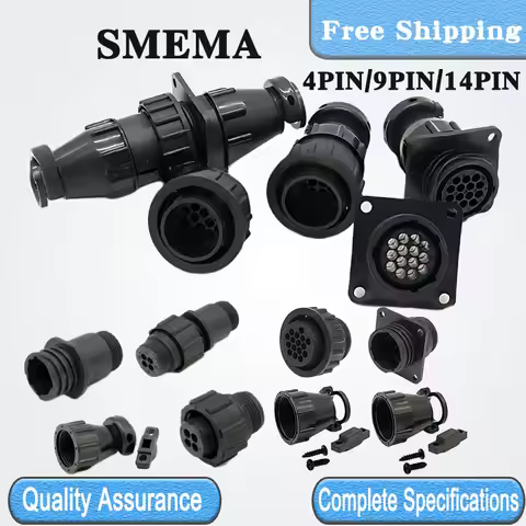 1/5/20 Sets SMEMA Sensor Connector 4/9/14Pin SMT Plug Socket for PCB Assembly, AMP/TE Type Compatibl