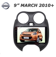 หน้ากาก NISSAN  MARCH 2010 + สำหรับจอ 9นิ้ว พร้อมปลั๊กตรงรุ่น