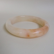 Nephrite Burmese Jade Bracelet Inner Ring Size 61.7mm Width 13.3mm Honey Color Beautiful All Sexes.