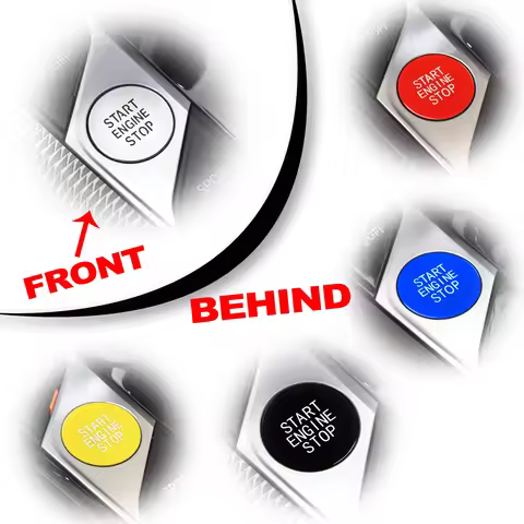 Car Engine Start Stop Switch Button Sticker Interior Trim For BMW 1 2 3 4 8 X5 X6 X7 Z4 Series F40 F