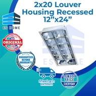 ES Home Brightex Louver Housing Recessed Heavy Duty Prismatic Diffuser Troffer Fixture Easy to Insta
