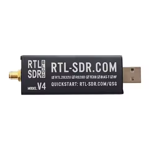 RTL-SDR Blog RTL SDR V4 R828D RTL2832U 1PPM TCXO SMA RTLSDR Software Defined Radio (Dongle Only) SDR