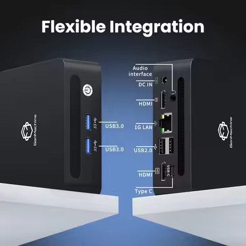 Mini Pc Gaming GenMachine Computer Gaming AMD Ryzen 3 5475U 4 Core 8 Thread 4.1GHz 15W Dual HDMI LAN