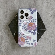 【COACH】iPhone 15系列 MagSafe 精品手機殼 牡丹