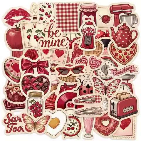 50-Pack Pink World Graffiti Stickers Waterproof Decals for Luggage Water Cup Tablet Phone Stationery