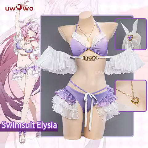 UWOWO Game Honkai Impact 3: Elysia Summer Swimsuit Cosplay Costumes