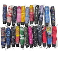 (AJ) 888 MIX FOLDING UMBRELLA, Beautiful and Simple Colors, Rainproof and Heat Resistant