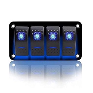 4 Gang Toggle Switch On-Off IP65 Waterproof 12V 24V LED Toggle Switch For Boat RV Car Truck Trailer