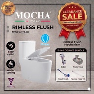 Mocha Italy - NEW YEAR SUPER SALES ONE-PIECE WATER CLOSET WC (MWC7624) YOO LIVING PACKAGE PREMIUM TO