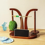 Baffect Yarn Holder Magnetic, Wooden Double Yarn Spindle (Natural)