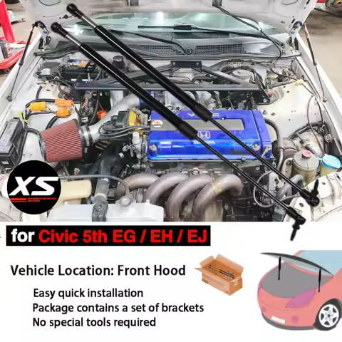 Front Hood Bonnet Dampers for Honda Civic Mk5 EG EH EJ 1991-1995 Modify Gas Struts Shock Lift Suppor